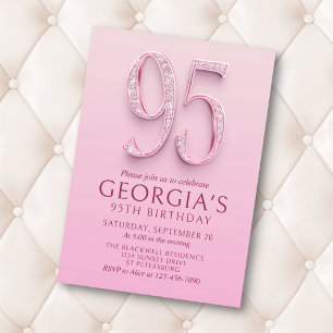 Convites 95. Aniversário Ouros Rosa