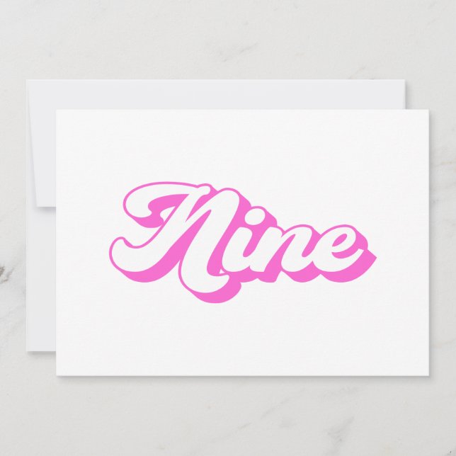 Convites 9.º aniversário da Retro Girl (Frente)