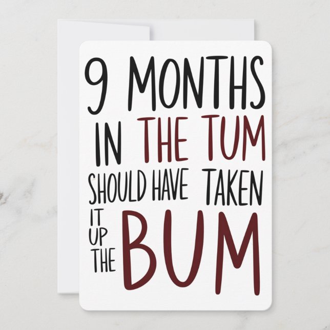 Convites 9 Meses No Tumor Devia Ter Levado Pelo Cu Engraçad (Frente)
