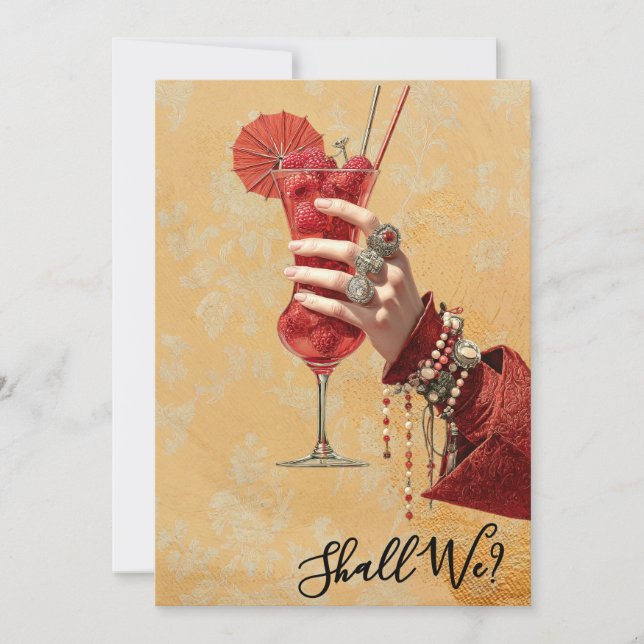 Convites *~* A101 16 Coquetel Ornamentado FOTO DESPEDIDA DE (Frente)