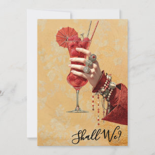 Convites *~* A101 16 Coquetel Ornamentado FOTO DESPEDIDA DE