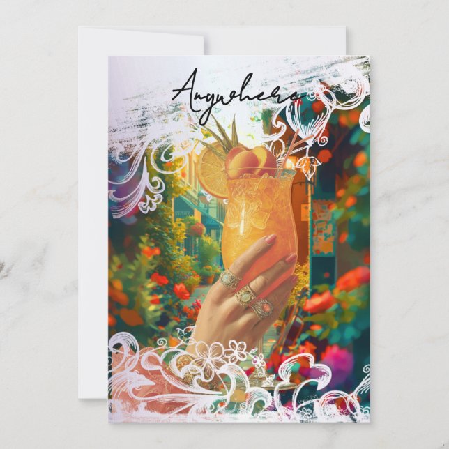 Convites *~* A101 29 FOTO Coquetel EM QUALQUER LUGAR  DESPE (Frente)