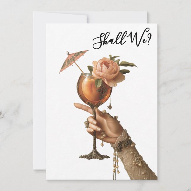 Convites *~* A101 3 Coquetel Ornamentado FOTO DESPEDIDA DE  (Frente)