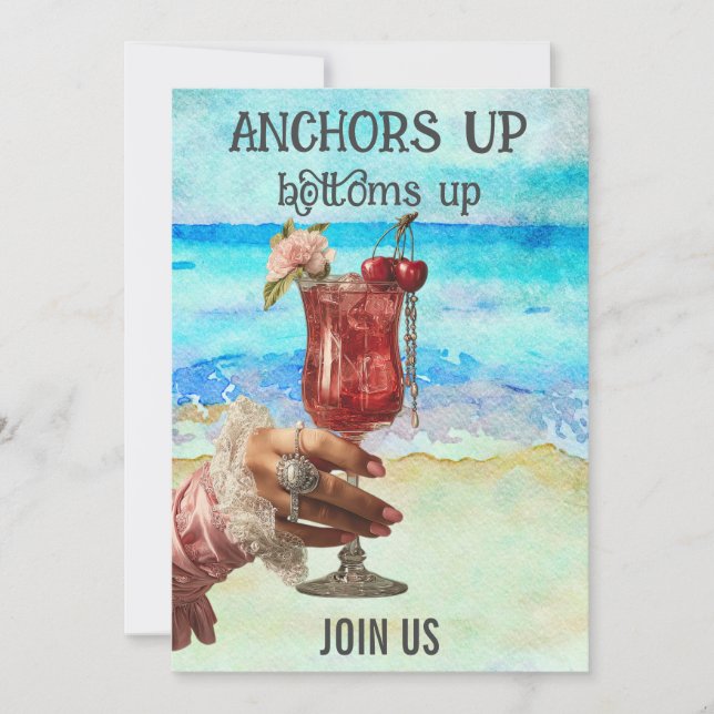 Convites *~* A101 5 Coquetel de Praia FOTO ENSAIO DE DESPED (Frente)