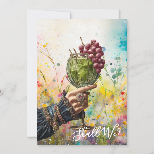 Convites *~* A101 Coquetel 25 Ornamentado FOTO BACHELORETTE (Frente)