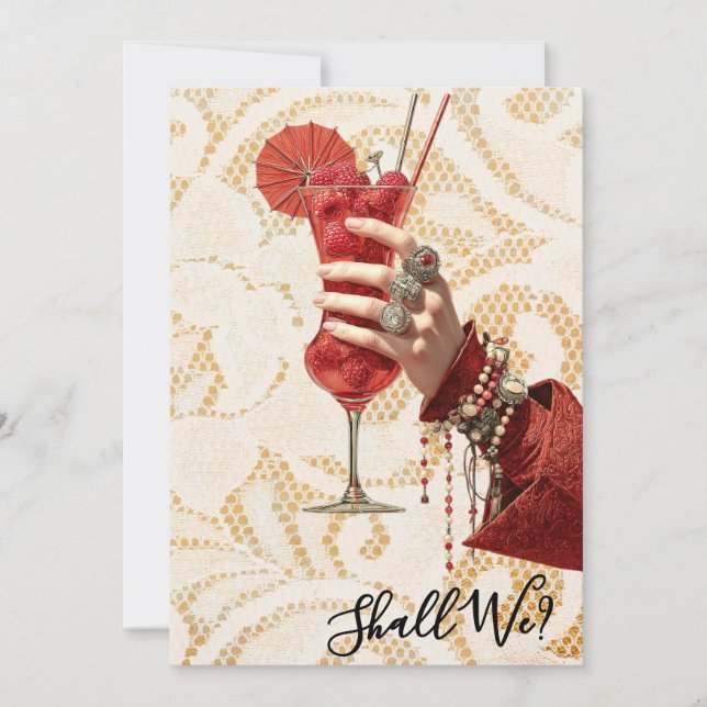 Convites *~* A101 Coquetel Ornate FOTO 4 ENCONTRO DE NOIVAS (Frente)