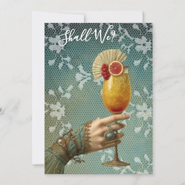 Convites *~* A101  Ornate24  Coquetel FOTO ENSAIO DE DESPED (Frente)