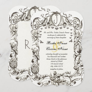 Convites A abelha do vintage & a colmeia lunáticas da