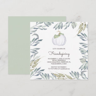 Convites A abóbora branca Friendsgiving convida - o