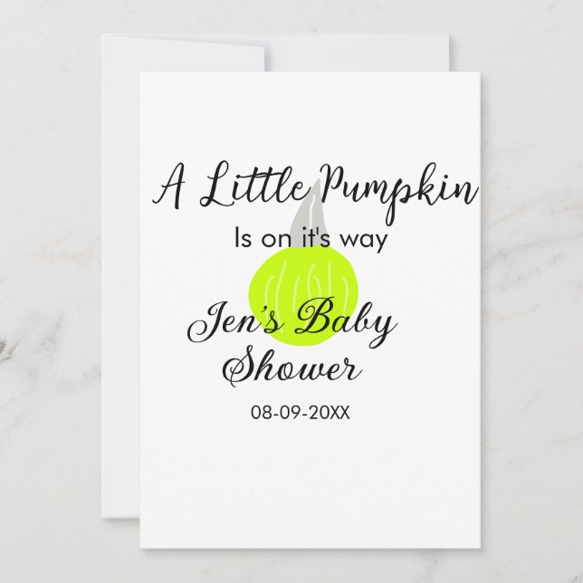 Convites A abóbora de neon verde está a caminho (Frente)