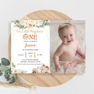 Convites A Abóbora Primeiro Aniversário O Nosso Pequeno Abó