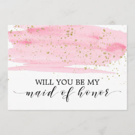 Convites A Água Rosa Dourada Será Minha Madrinha de casamen