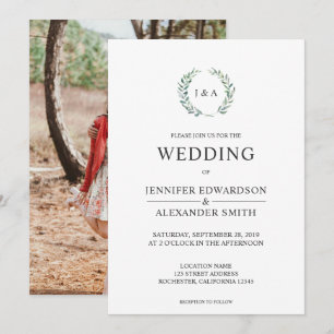 Convites A aguarela botânica sae do casamento da foto do