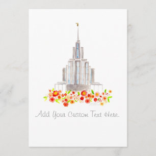 Convites A aguarela do templo de LDS Oquirrh convida o