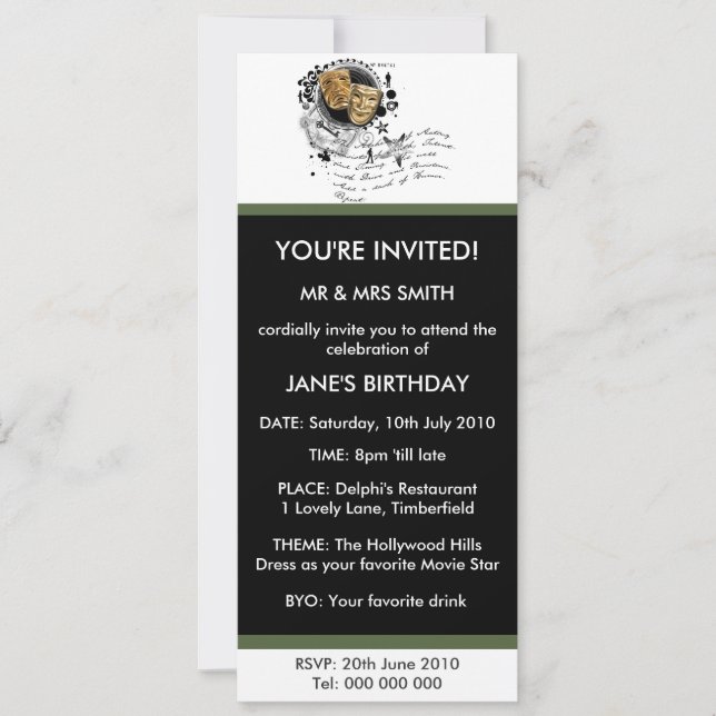 Convites A alquimia da actuação (Frente)