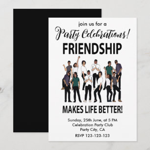 Convites A Amizade Torna a Vida Melhor Festa da Amizade