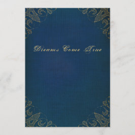 Convites A antiguidade velha azul dourou a capa do livro