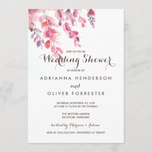 Convites A Aquarela Deixa Chá de casamento