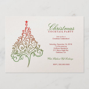 Convites a árvore de Natal 311-Magical convida   metálico