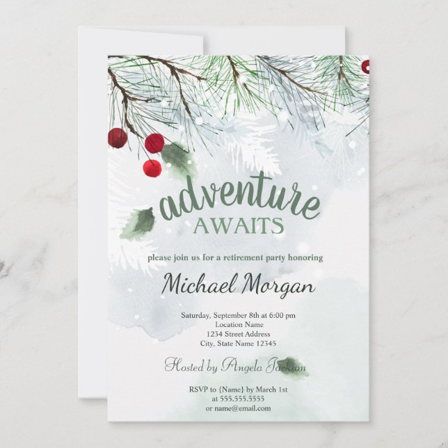 Convites A Aventura Aguarda a Baixa de Neve da Ramificação  (Frente)