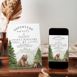 Convites A Aventura Aguarda Chá de fraldas Neutro de Gênero