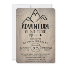 A Aventura Está Lá Fora Chá de fraldas De Madeira