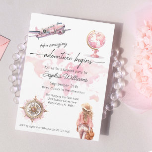 Convites A aventura viagem mundial do partido de despedida 