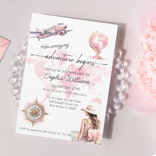 Convites A aventura viagem mundial do partido de despedida 