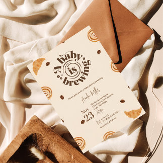 Convites A Baby is Brewing | Coffee & Pastry Baby Shower
