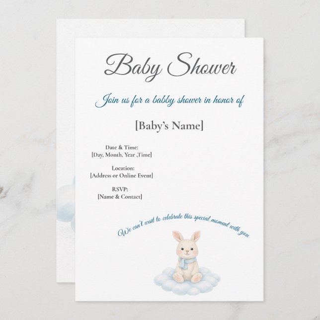 Convites A Baby Shower to Celebrate (Frente/Verso)