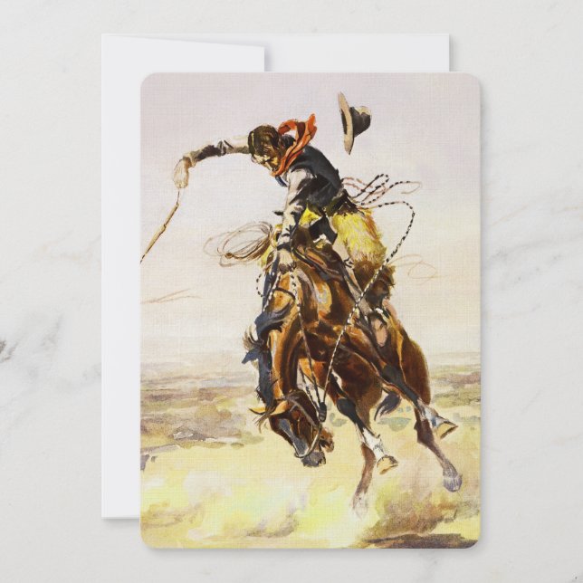 Convites "A Bad Hoss", de Charles M Russell (Frente)