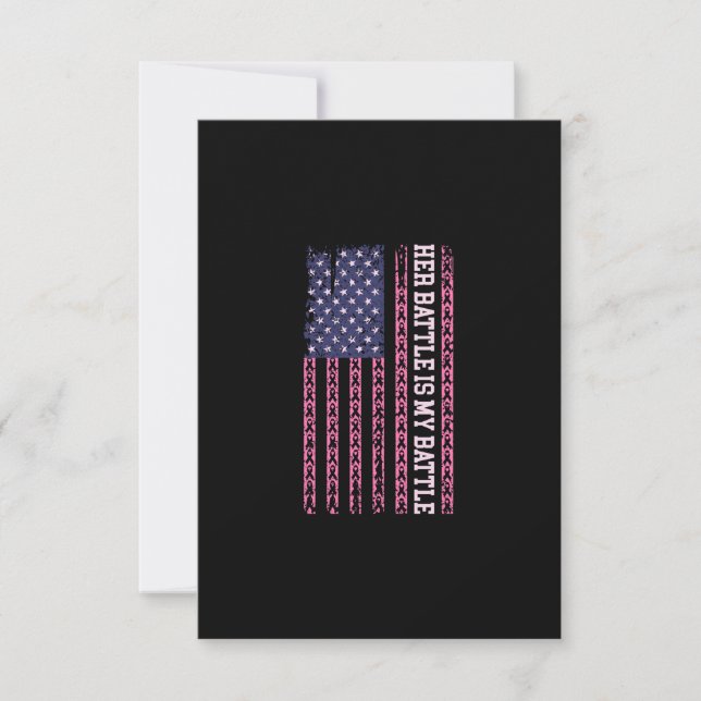 Convites a batalha dela é minha, design para cancer de peit (Frente)