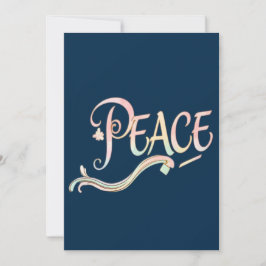 Convites A beautiful, flowing script of the word "Peace" fe