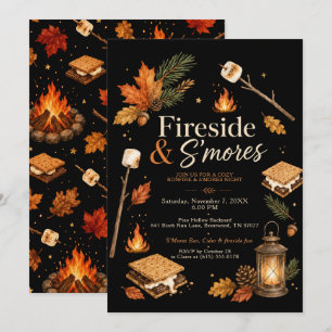 Convites À beira da fogueira & S’mores