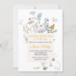Convites A Bela Pequena Flor de Abelhas está a caminho