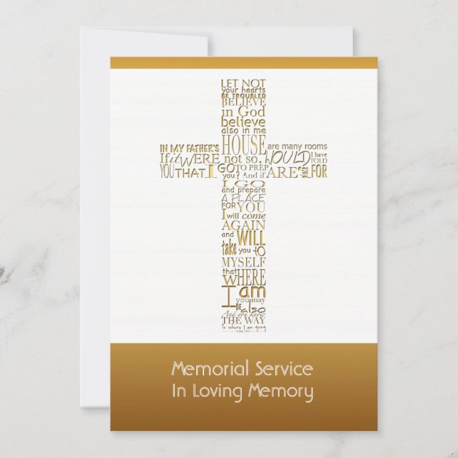 Convites A bíblia dourada Verses a cerimonia comemorativa 2 (Frente)