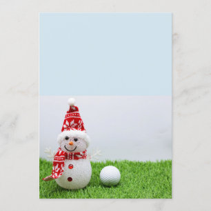 Convites A bola de golfe com Snowman é para o Natal do Gol