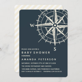 Convites A Bússola Azul | Chá de Bebê Náutico