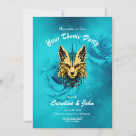 Convites A cabeça mística da raposa, nobre e misteriosa