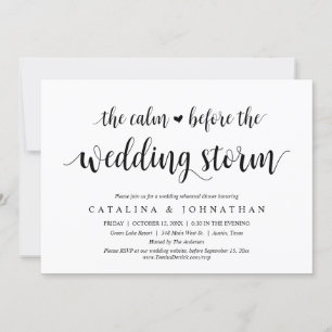 Convites A Calma Antes Da Tempestade De Casamento, Festa