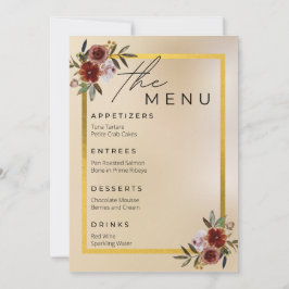 Convites A Carta De Casamento: O Menu