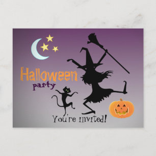 Convites a Cartão-Postal de Festa Halloween