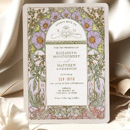 Convites a casamentos vintage Art Nouveau por Much