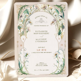 Convites a casamentos vintage Art Nouveau por Much