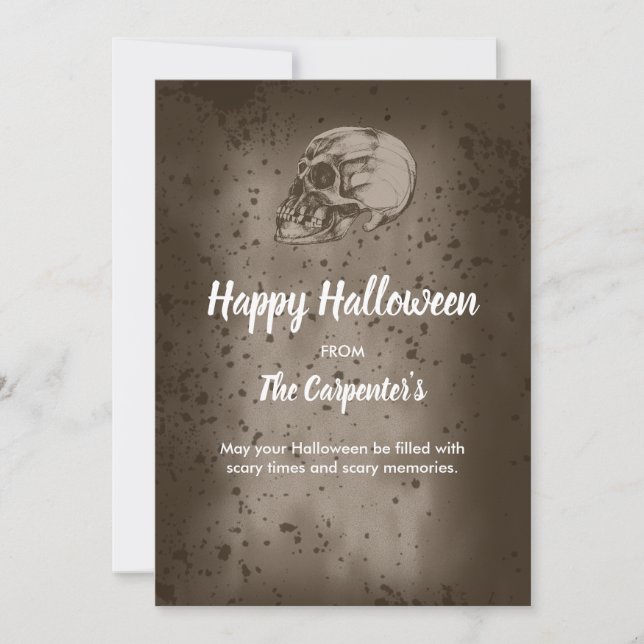 Convites A Caveira do Halloween (Frente)