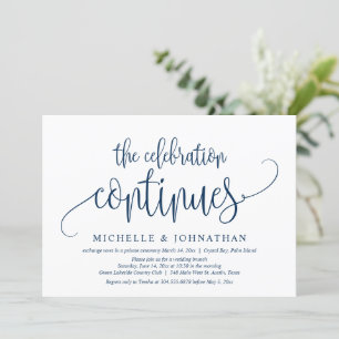 Convites A Celebração Continua, Festa de Casamento Intimo