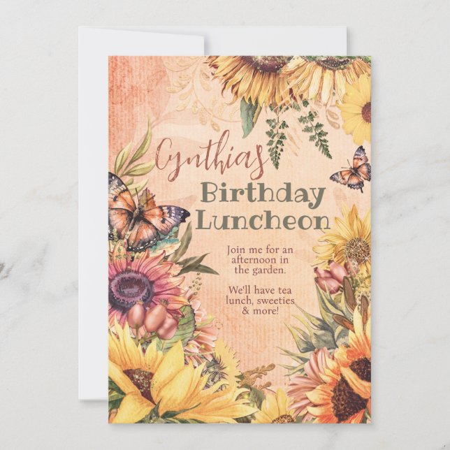 Convites à Celebração de Girassol (Frente)