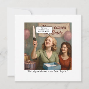 Convites A cena original do chuveiro de Psico.