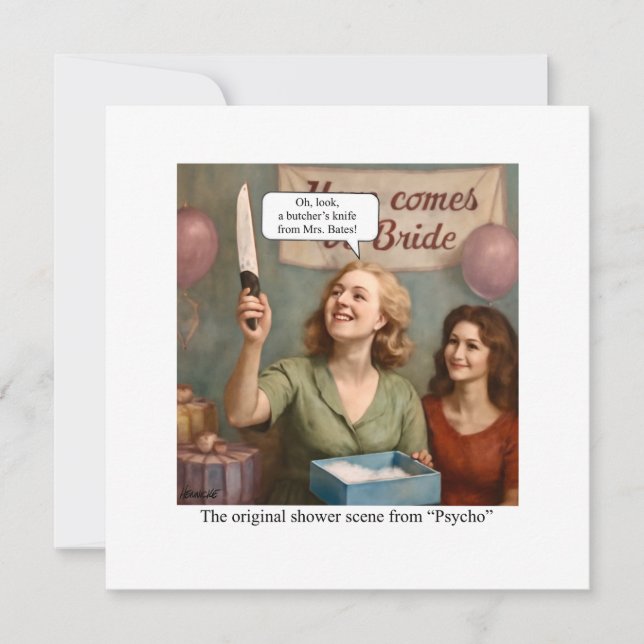 Convites A cena original do chuveiro de Psycho. (Frente)