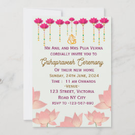 Convites à Cerimônia de Grihapravesh